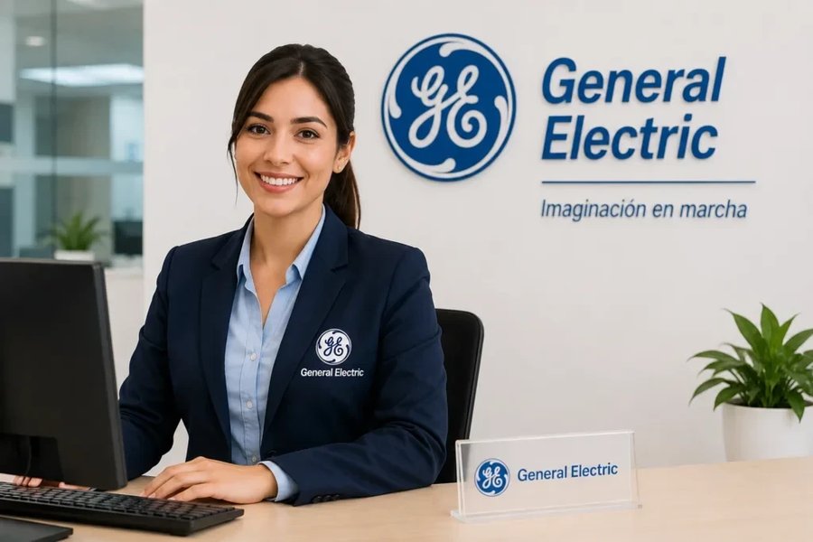 Asesora de atención al cliente General Electric en un centro de servicio